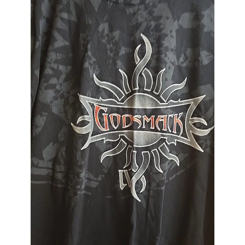 Rare Vintage ANVIL Godsmack IV 2006 Album Tour T Shirt 2000s Rock Band Black XL - Picture 2 of 9